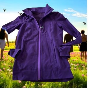 Lululemon Full Zip Jacket Purple / Mesh